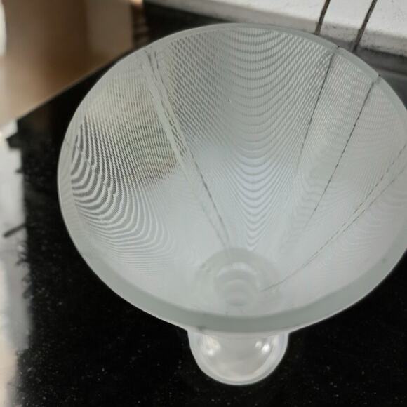 Harrachov Harrtil Lattice Glass Vase Bohemian Czech Art Harrach Vintage 15” - Picture 4 of 6